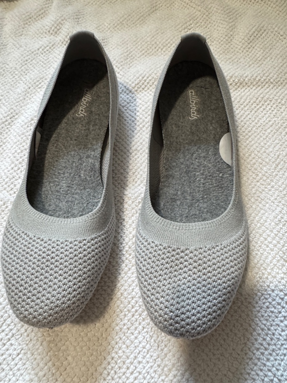 allbirds Women’s Light Gray Knit Ballet Flats